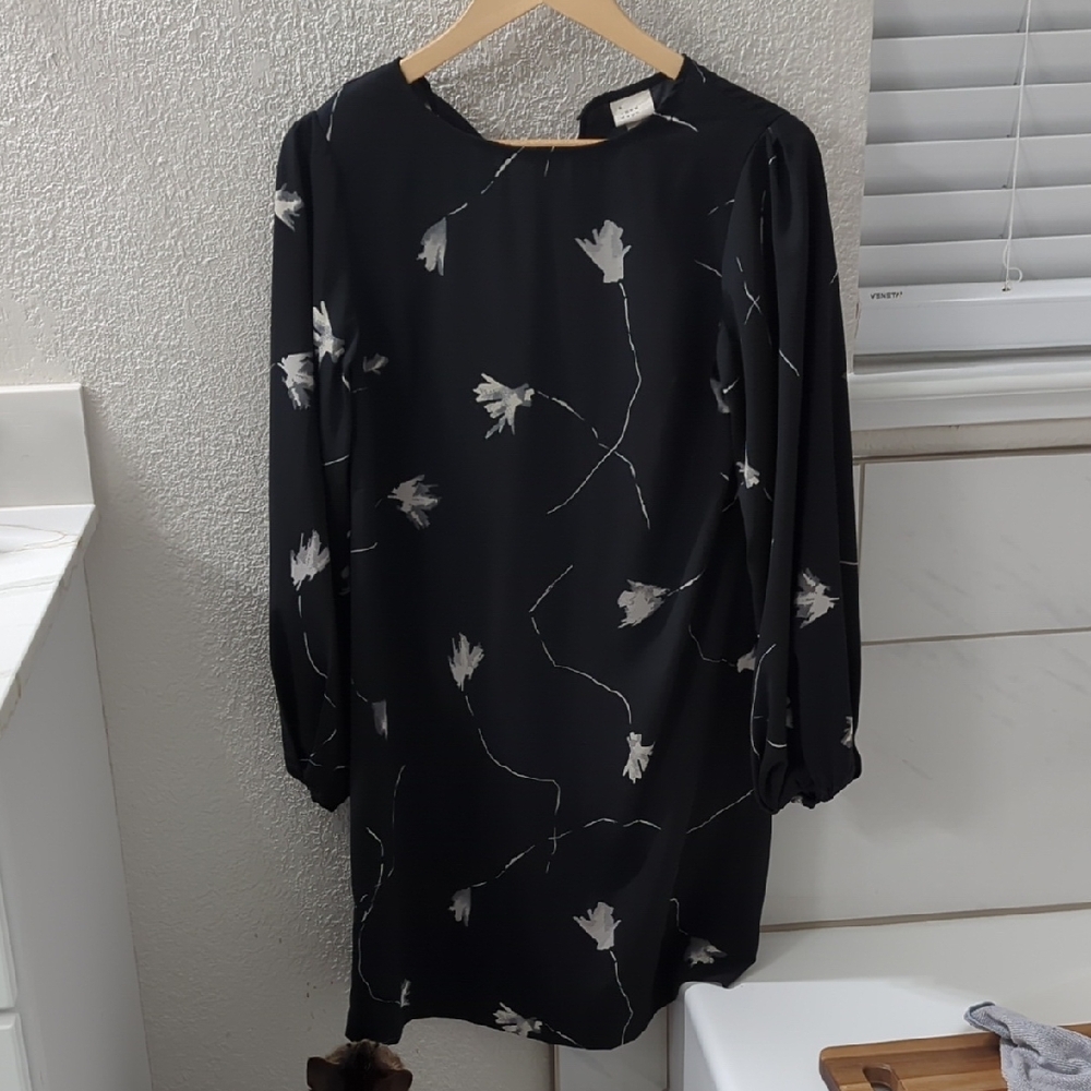 Elegant Black Floral Dress